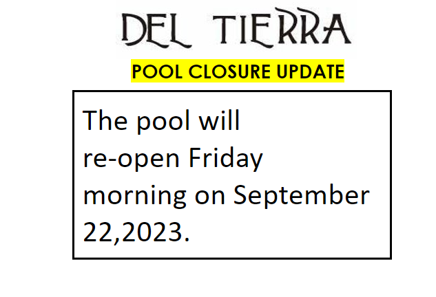 Pool re-opening update
